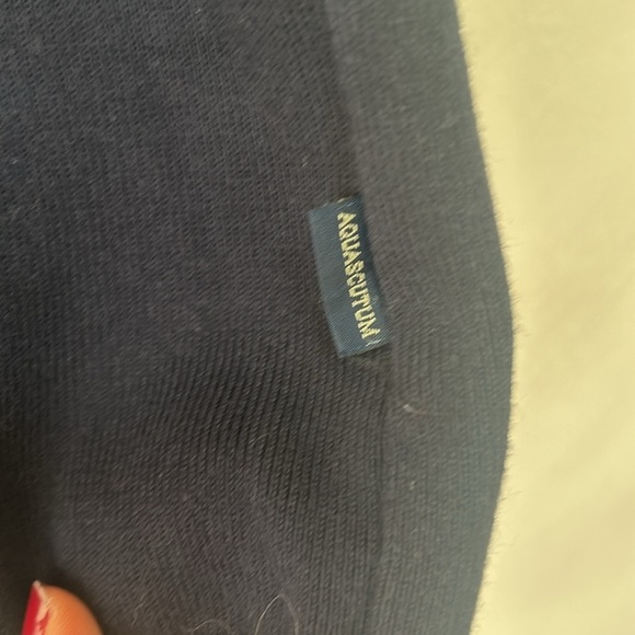 Aquascutum Vintage Vest Gilet Mens Small Navy Bodywarmer 100% Cotton - Picture 3 of 9